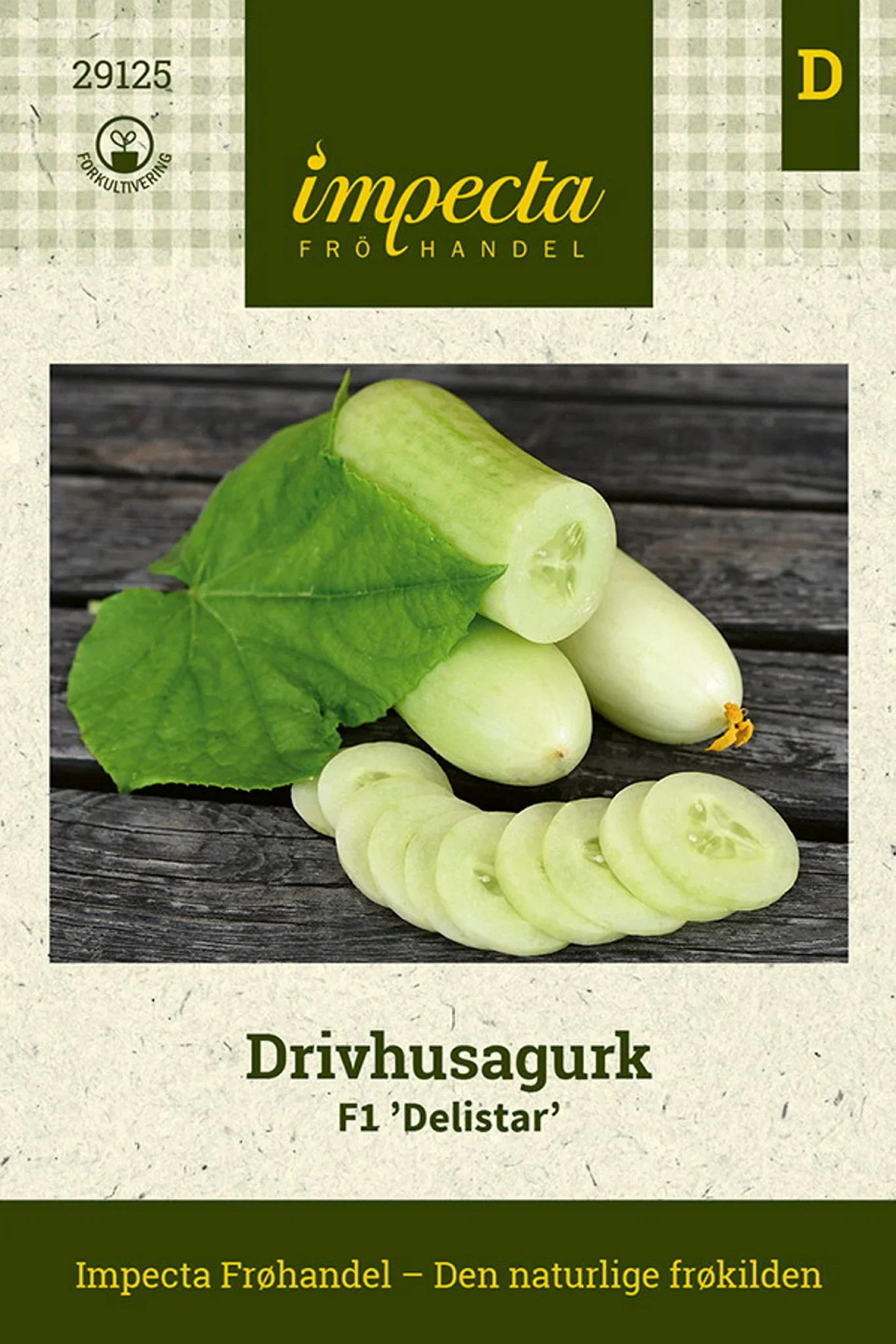 Cucumis sativus F1 'Delistar' Drivhusagurk F1 'Delistar'