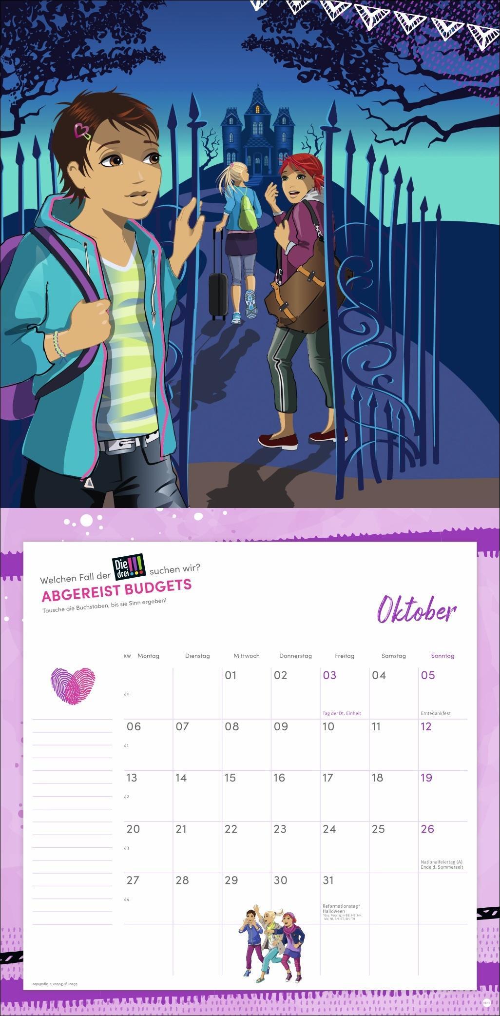 Die drei !!! Broschurkalender 2025