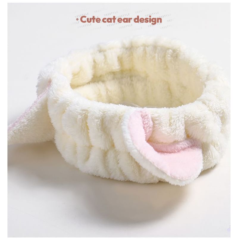 Yulu - Chenille kattenoor gezichtsreiniger hoofdband