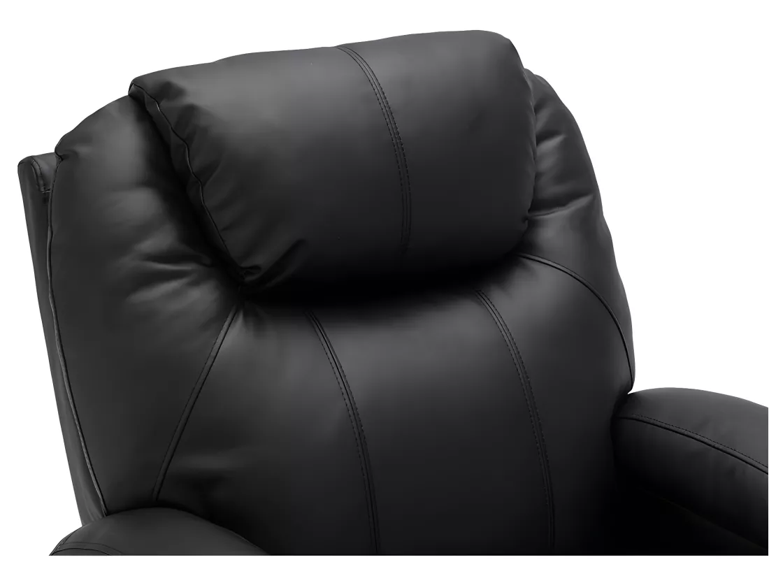 Fauteuil massant SILVANO en simili - Noir