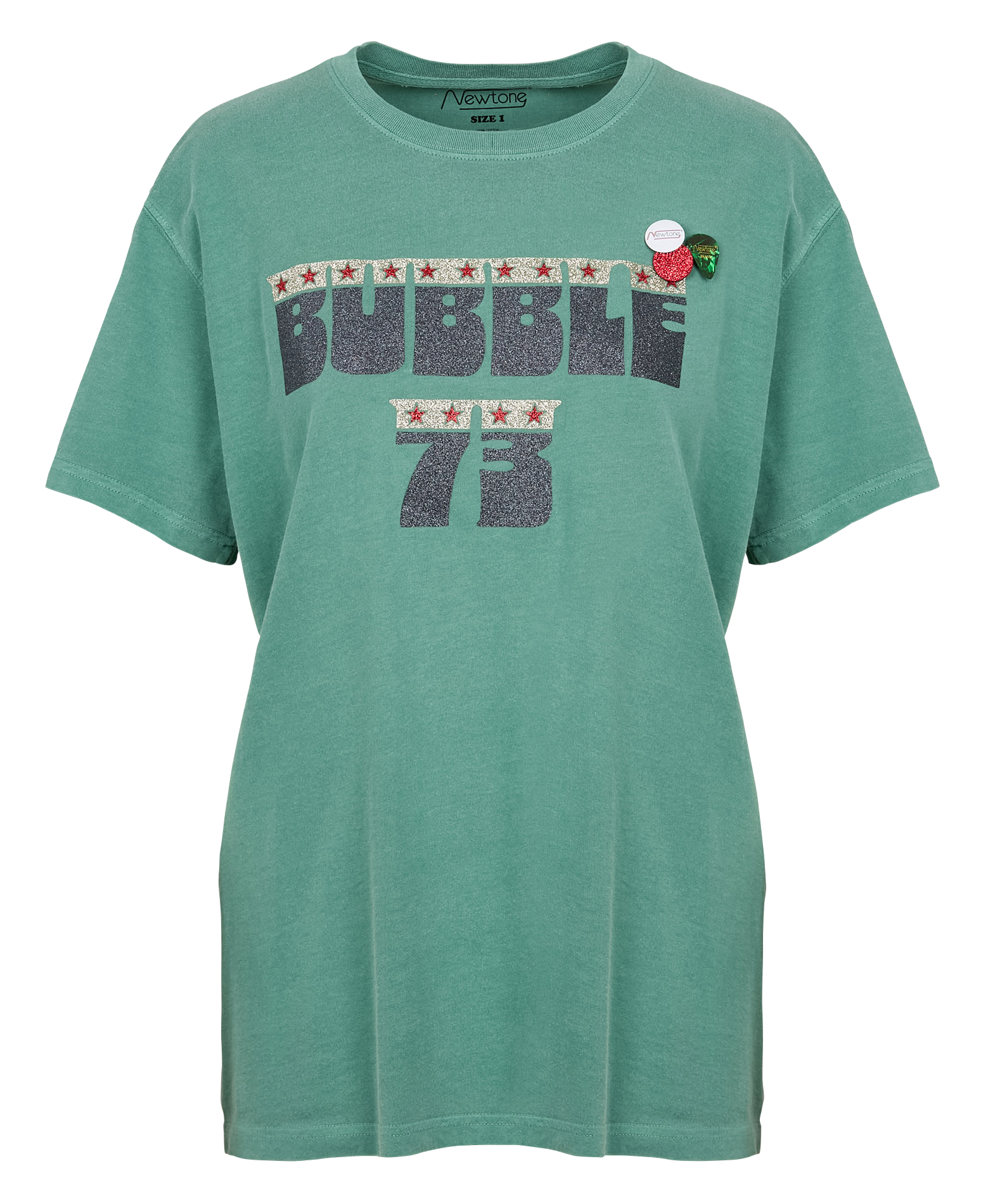 TRUCKER BUBBLE - Tee-shirt droit col rond sérigraphié en coton | Vert