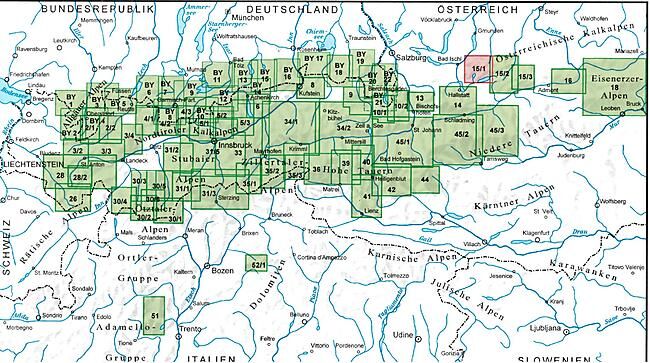ALPENVEREIN - 15 1 TOTES GEBIRGE OUEST 1 25 000