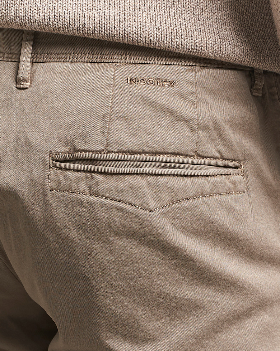Incotex Slim Fit Garment Dyed Slacks Brown
