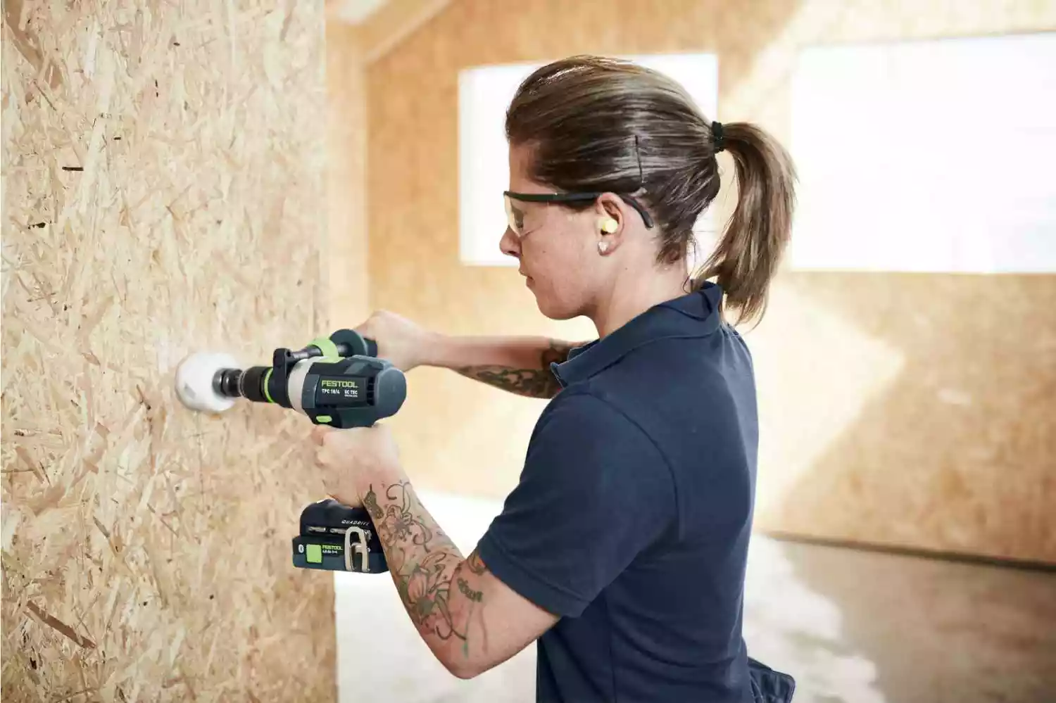 Festool TPC 18/4 I-Basic QUADRIVE 18V Li-Ion accu klopboormachine body in systainer - 75Nm