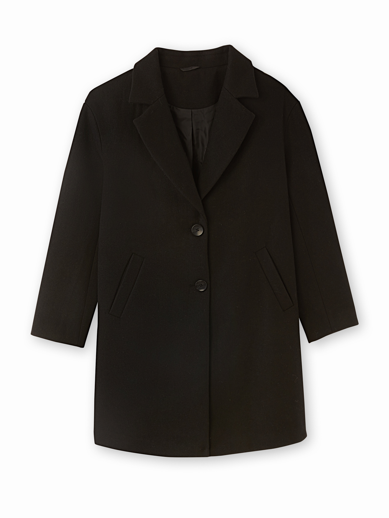 Manteau droit 13% laine longueur 3/4