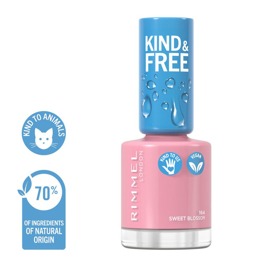 Rimmel London Kind & Free Clean Cosmetics Nail Polish 163 Sweet Blossom 8ml