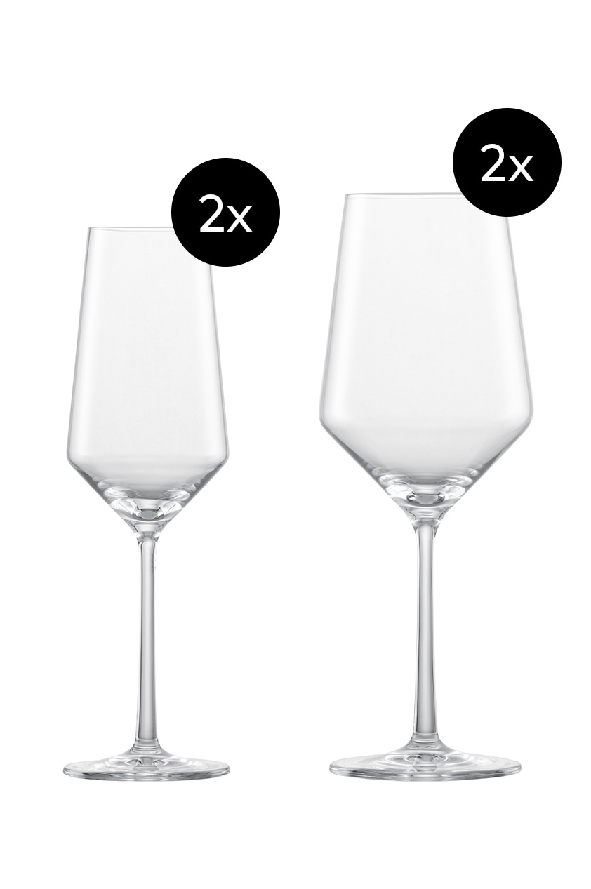 ZWIESEL GLAS Glas-Set PURE 4-teilig Kristallglas