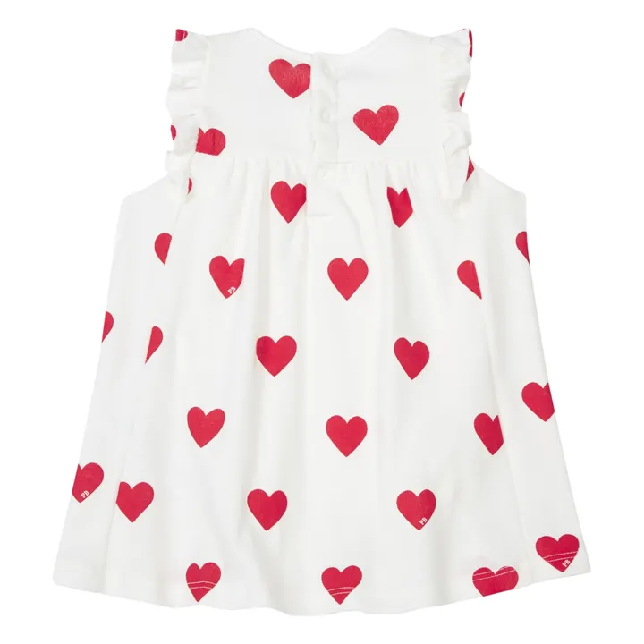 Petit Bateau Robe Body Imprimée Coton Bio | Ecru