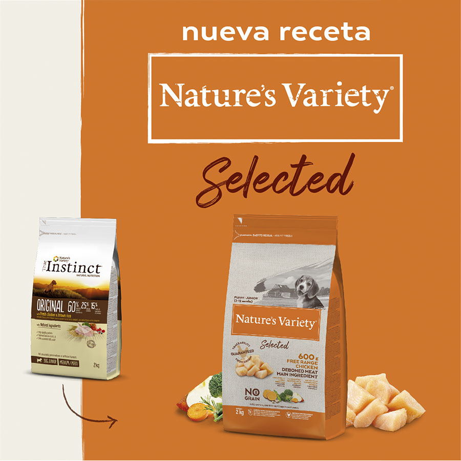 Ração para filhotes Nature's Variety Selected Chicken
