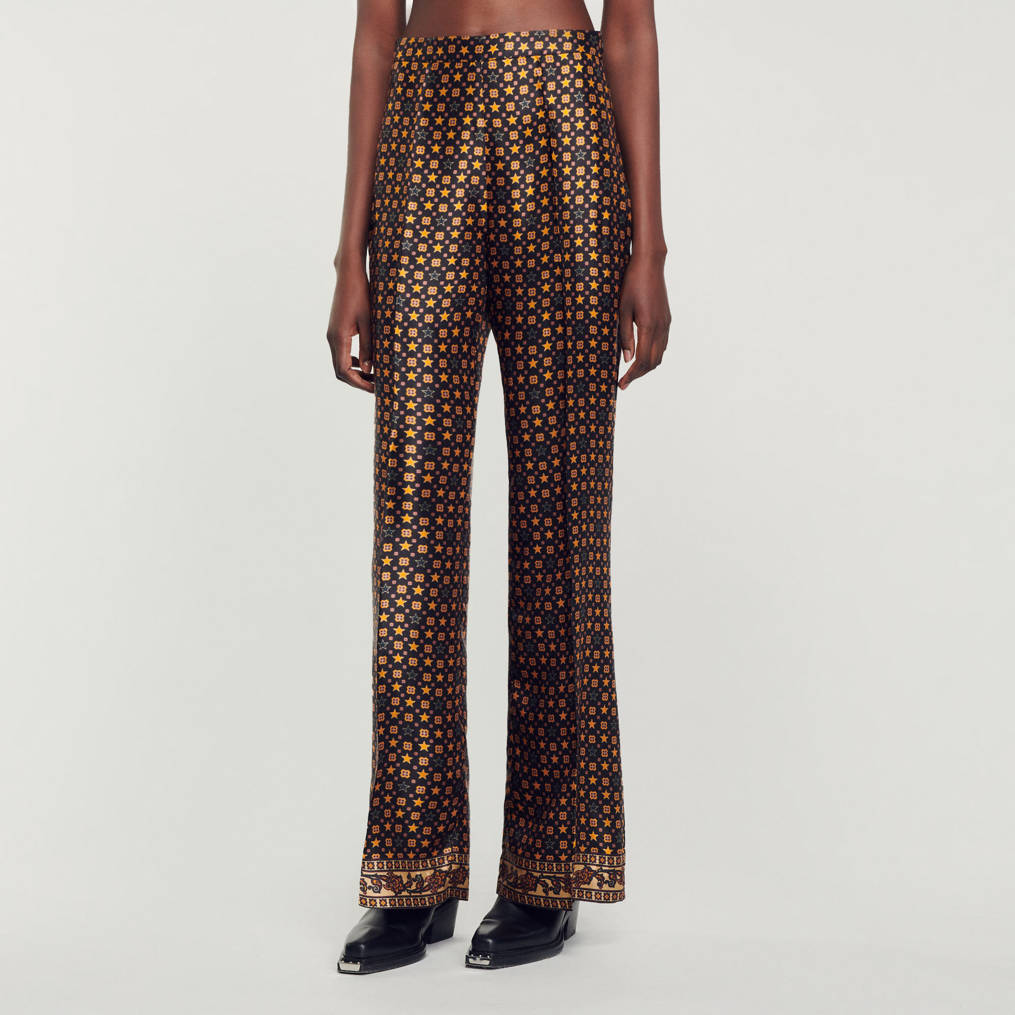 Pantalon satine imprime