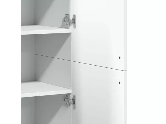 Buffet haut blanc 80x35x180 cm bois d'ingénierie