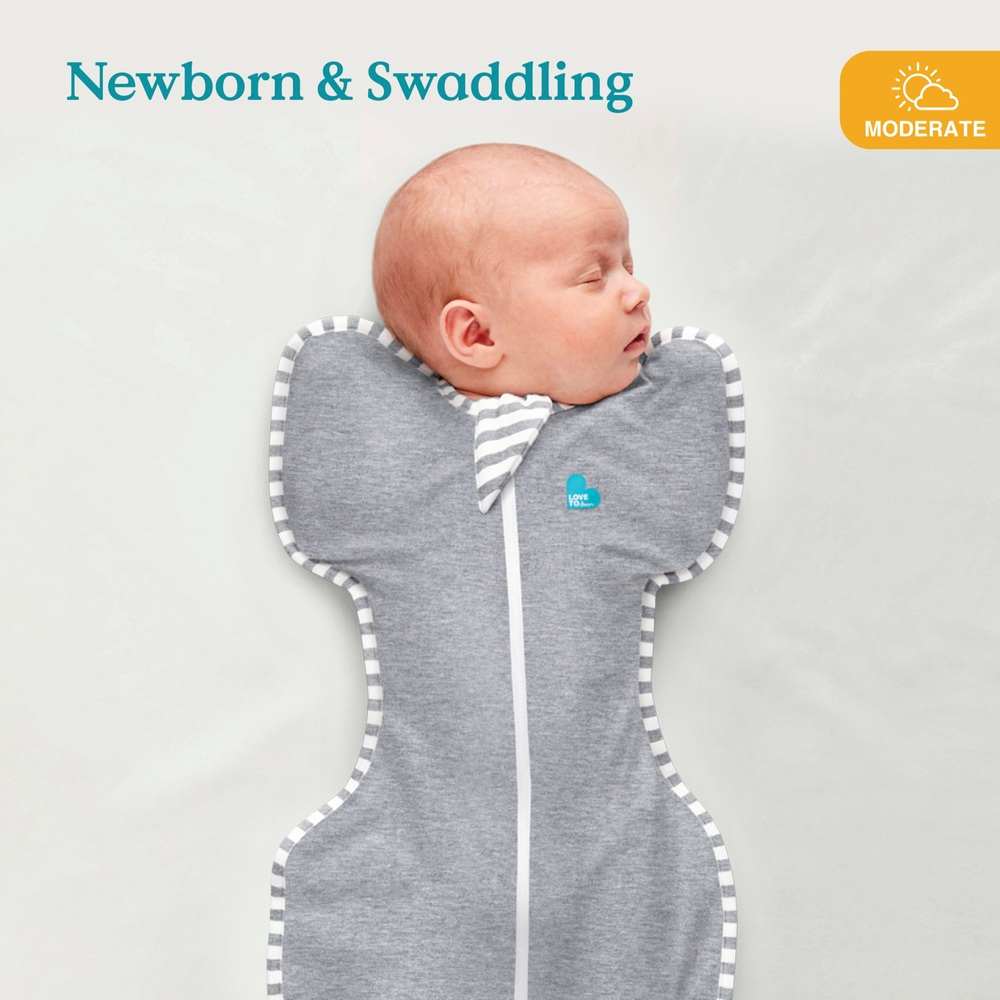 Love To Dream Swaddle Up Baumwoll-Pucktuch, Original, Mittelgrau