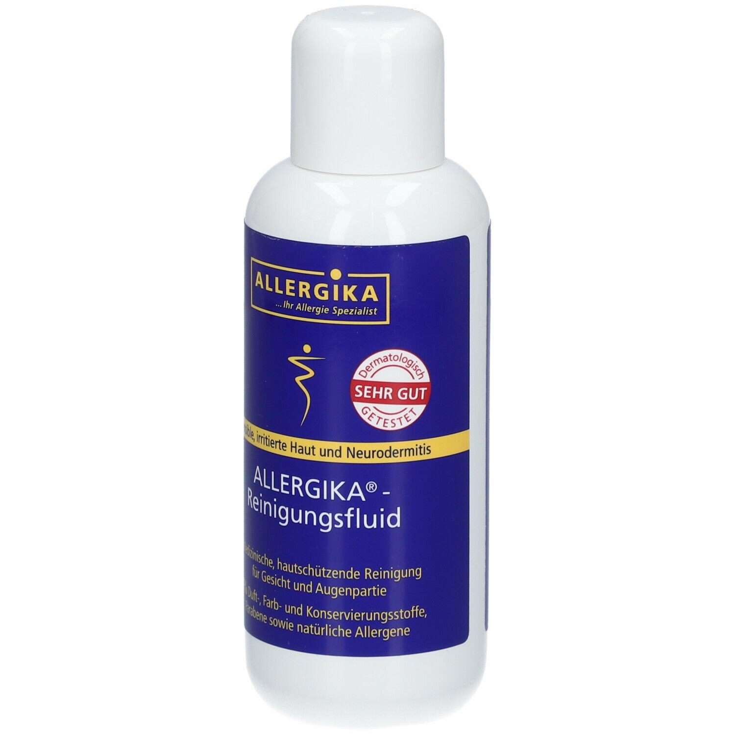 ALLERGIKA® Reinigungsfluid - Reizlindernde, besonders schonende tägliche Reinigung für Gesicht und Augenpartie, ideal zur Make-up Entfernung