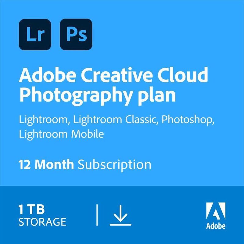 Adobe - Photography Plan CC - Software - 1 Jaar - 1TB Cloudopslag