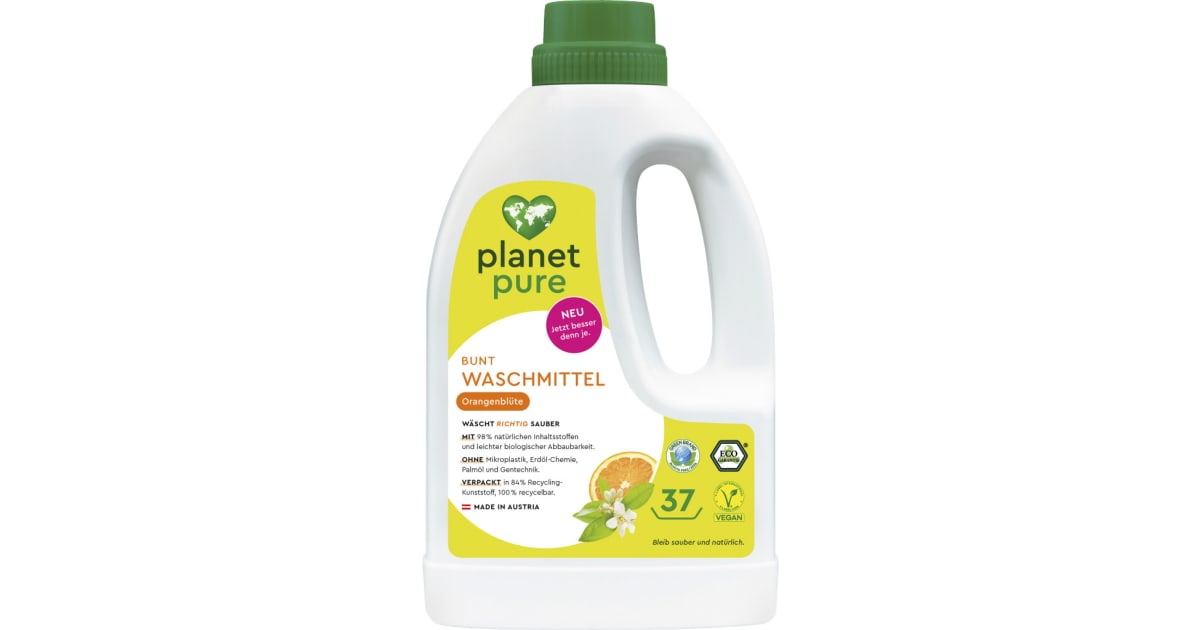 Planet Pure Bunt Waschmittel 37 Waschgänge