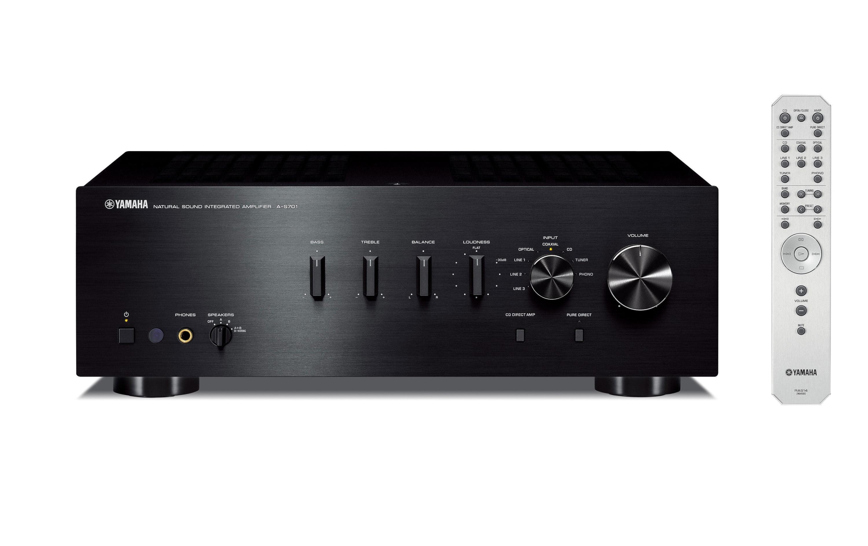 Stereo-Verstärker A-S701 Schwarz<br>Leistungsfähiger Vollverstärker mit Subwooferanschluss