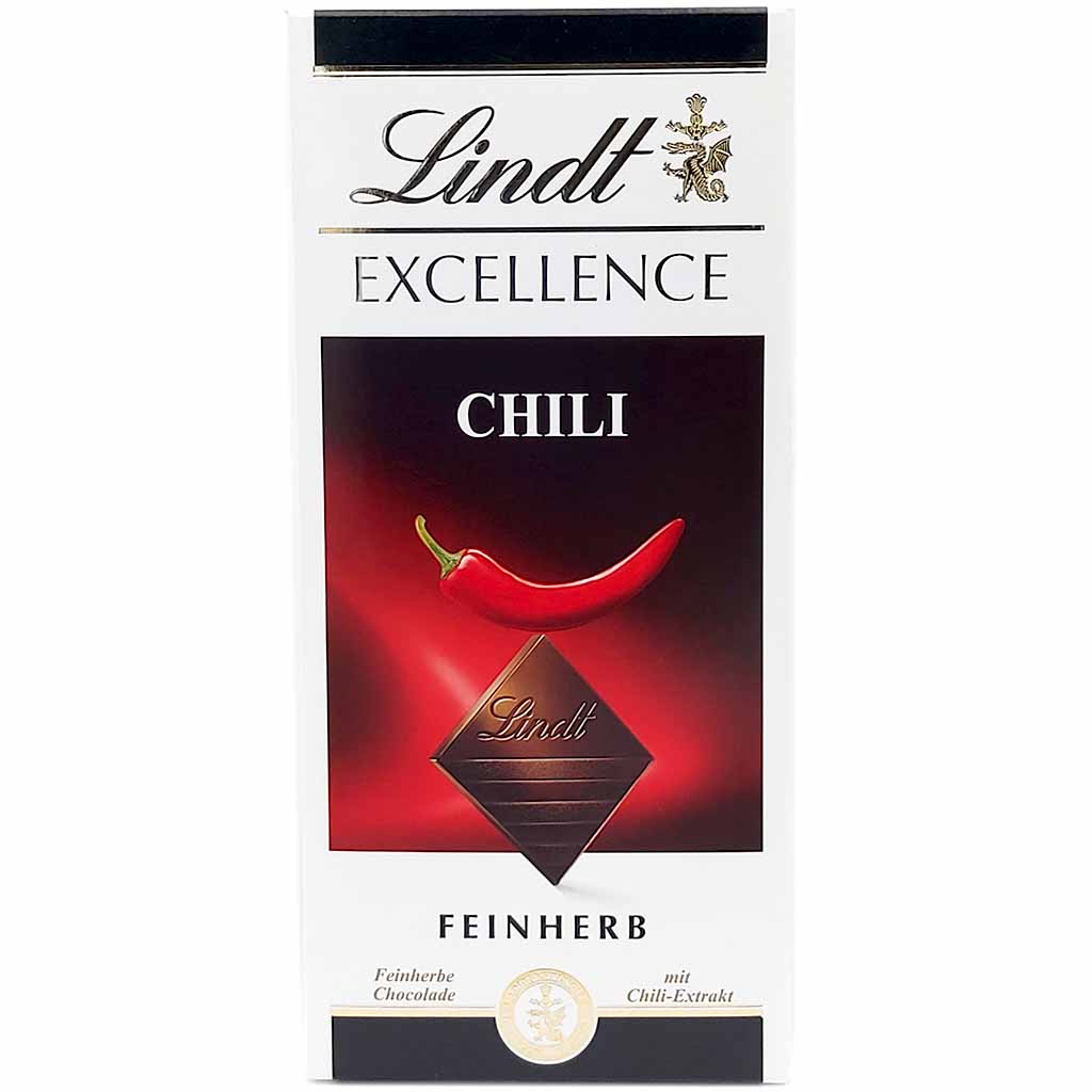 LINDT EXCELLENCE Chili Feinherb 100g MHD:30.9.25
