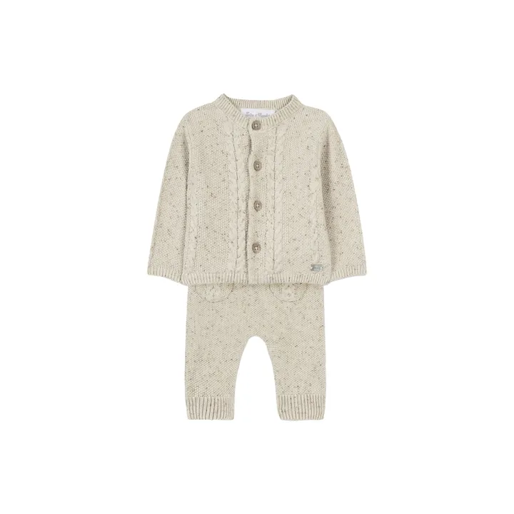 Tartine et Chocolat Ensemble Cardigan et Legging en Maille | Beige