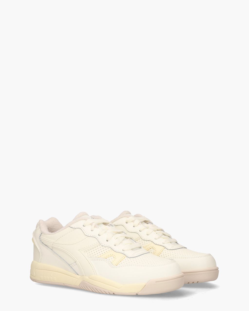Diadora Sport Winner SL Off-White/Lichtgeel Damessneakers