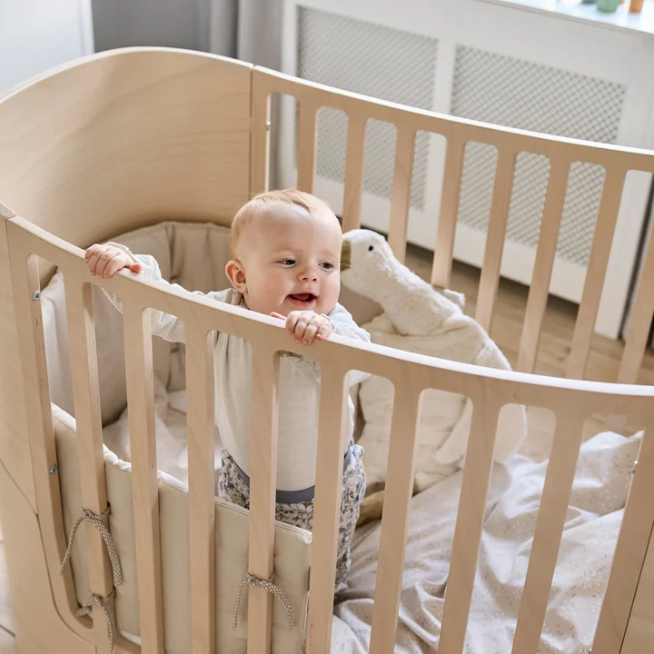 Leander - Classic Babybett 0 - 3 Jahre, 120 x 70 cm, Buche weiss