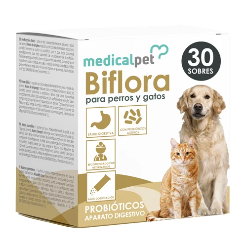 Medicalpet Biflora probiótico para cães e gatos.