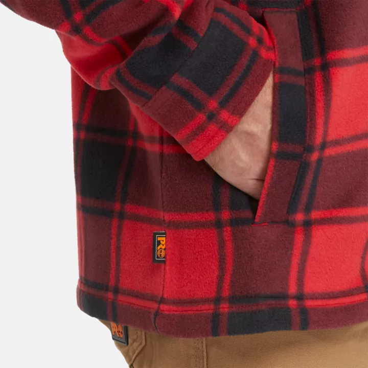 Chemise en polaire épaisse Timberland PRO Gritman pour homme en rouge