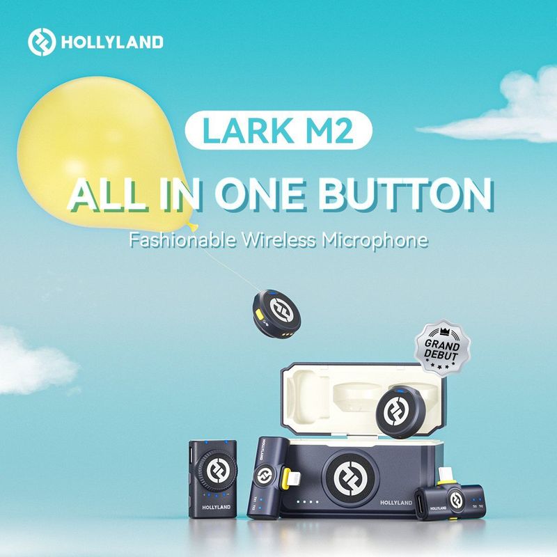 Hollyland Lark M2 - Draadloze Microfoon - 48kHz/24-bit - Voor iPhone/Camera/Android/PC