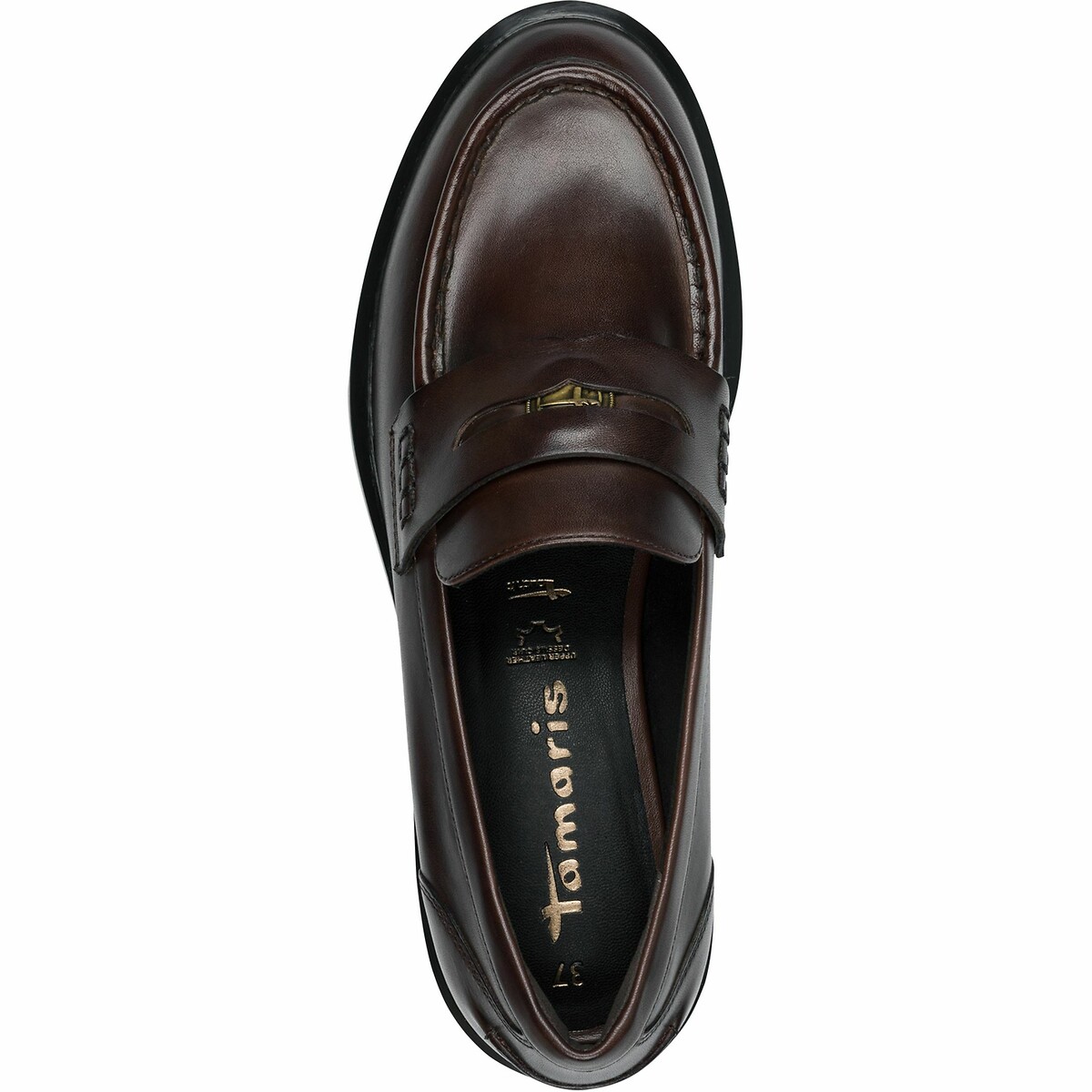 TAMARIS<br>Mocassins Penny em Leer
