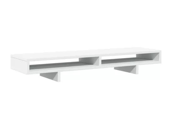 Support de moniteur blanc 100x27x15 cm bois d'ingénierie