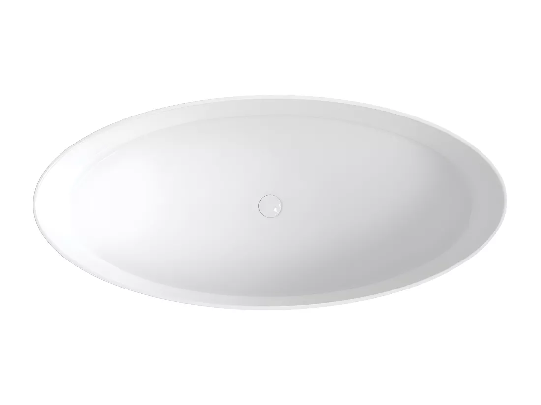 baignoire îlot OMNIRES ROMA M+ 159X72 CM couleur : blanc finition : brillant