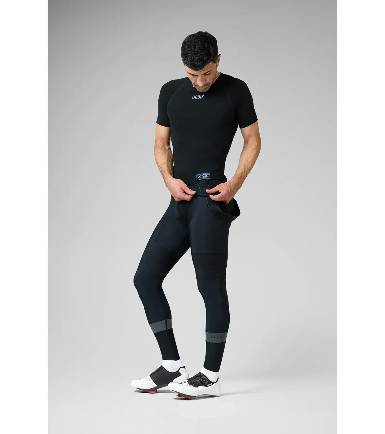 Gobik Merino Winter Ondershirt Korte Mouwen Zwart Heren