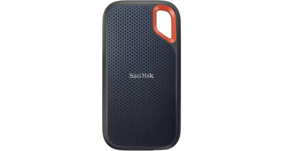 SanDiskExtreme Portable V2, 8 TB externe SSD  (Zwart/oranje, SDSSDE61-8T00-G25, USB-C)