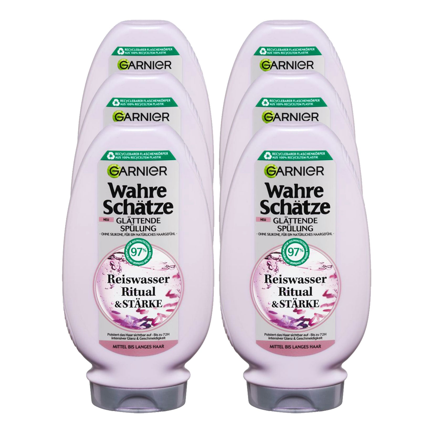 Garnier Wahre Schätze Spülung Reiswasser 200 ml, 6er Pack