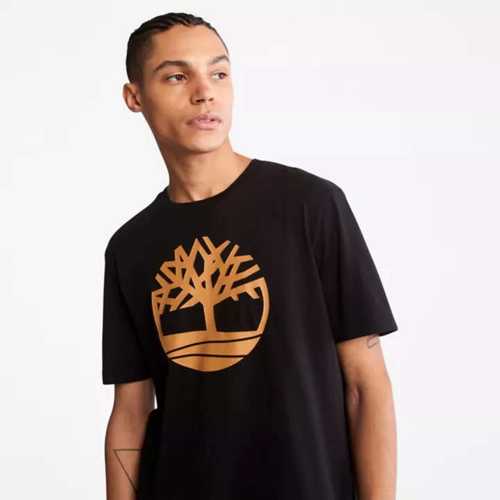 T-shirt à logo arbre Kennebec River pour homme en noir