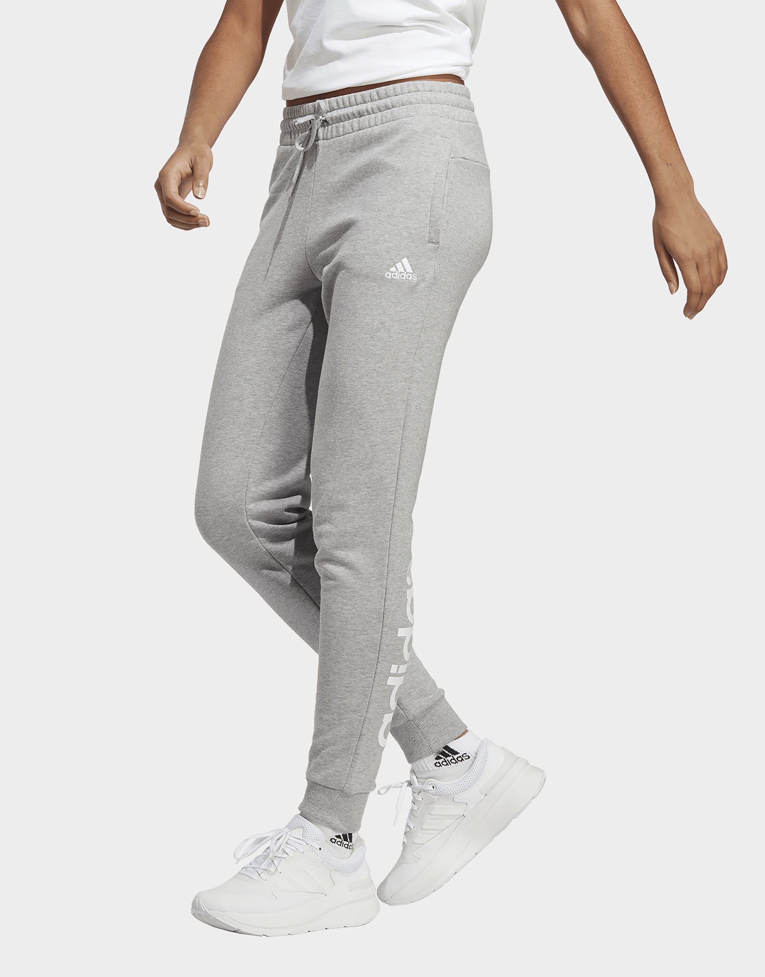 adidas Pantalon en molleton à chevilles élastiques Essentials Linear