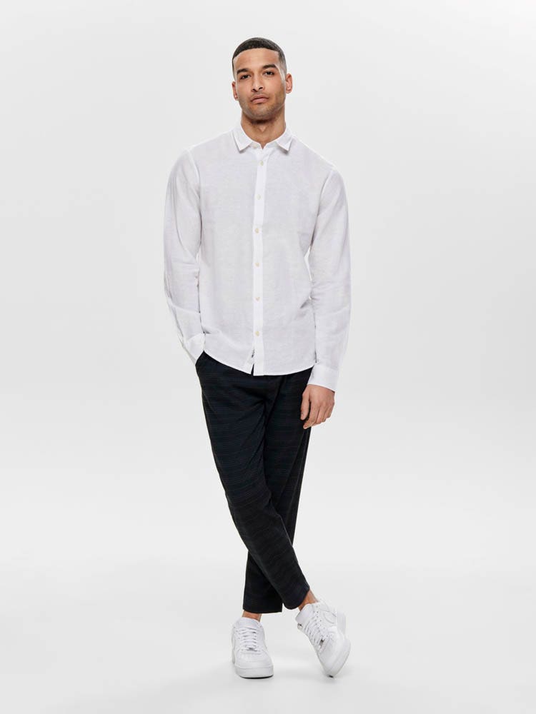 ONLY & Sons  Caiden Solid Linen Shirt