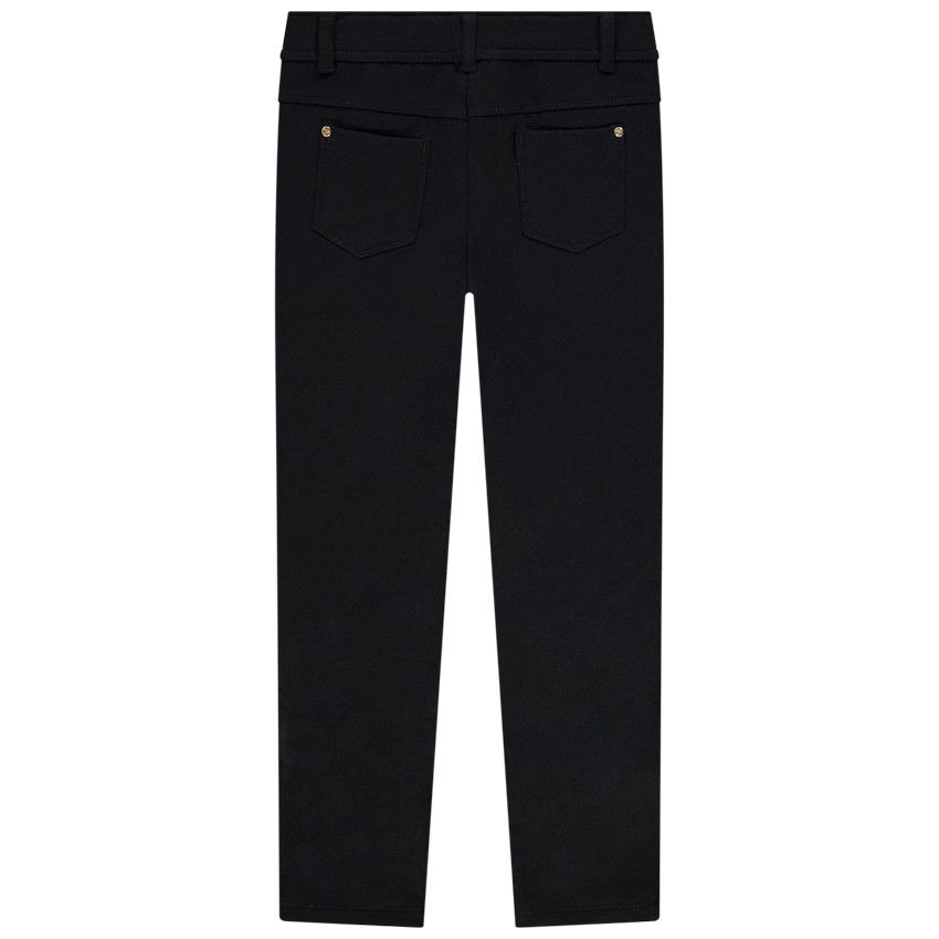 Pantalon en molleton uni pour fille - Noir