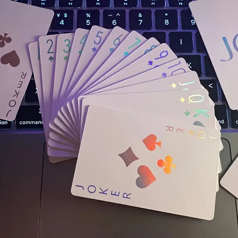 Holographisches Karten Deck Kartenspiel Gesellschaftsspiel für Poker / Rommé / Canasta / Bridge - Irisierend