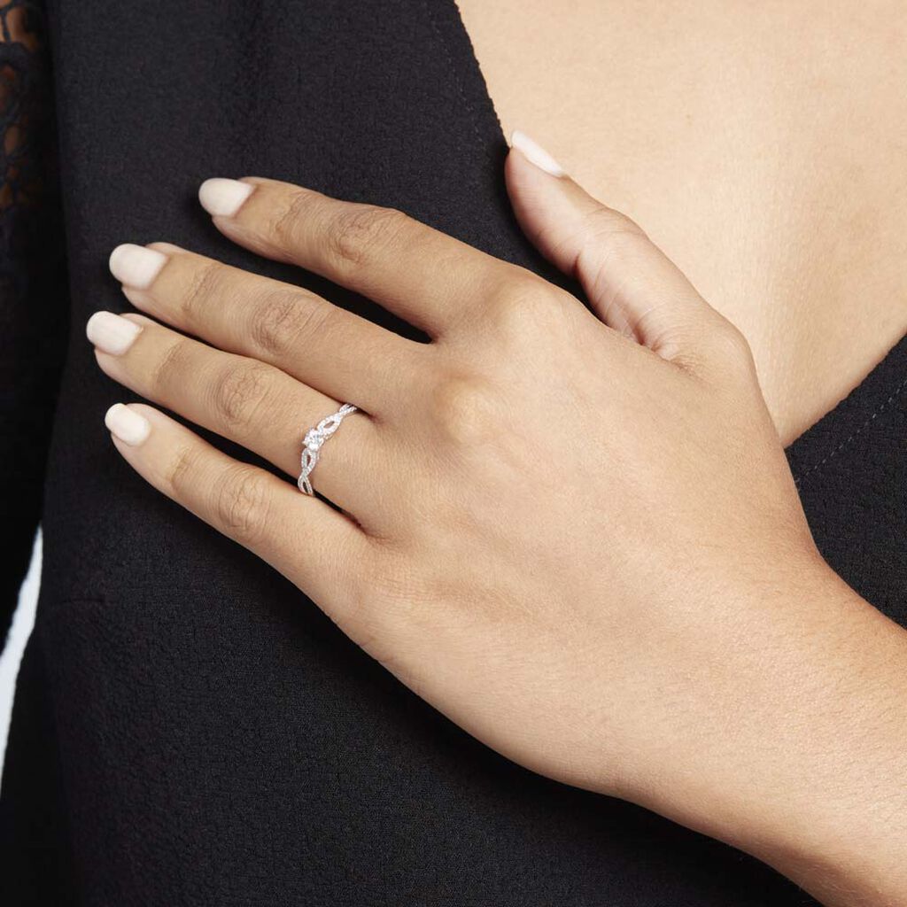 Bague Solitaire Livia Or Blanc Diamant