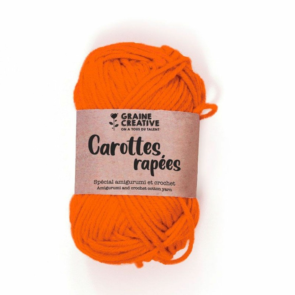 3 fils de coton pour crochet 55 m - orange