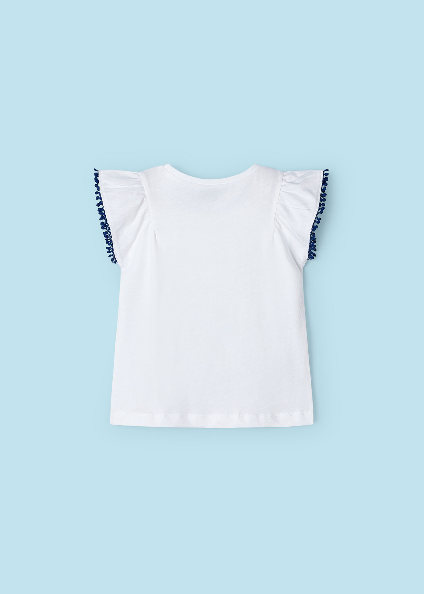 Camiseta Better Cotton com apliques para meninas, Branco-Jade
