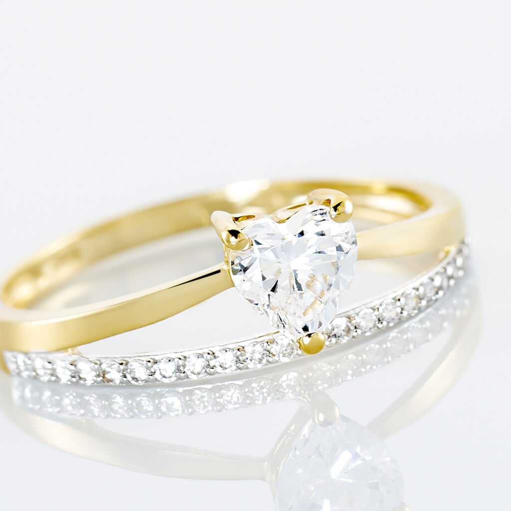 Bague Mohira Or Jaune Oxyde De Zirconium