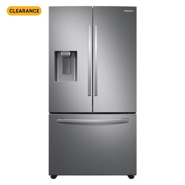 Refrigerador Samsung French Door de 27 pés cúbicos com máquina de gelo dupla (aço inoxidável resistente a impressões digitais) ENERGY STAR