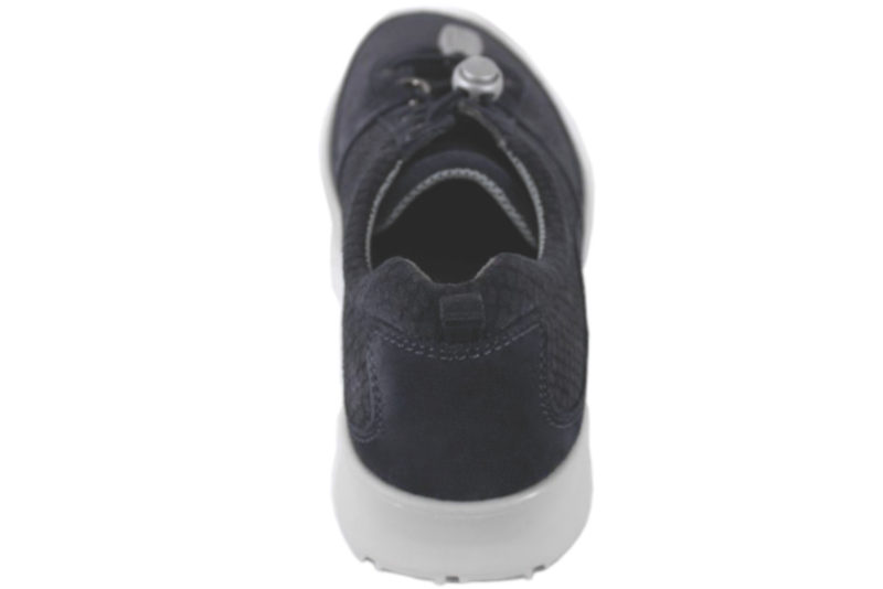 NEW FEET SKO I BLÅ KALVESKIND MED PRÆGNING