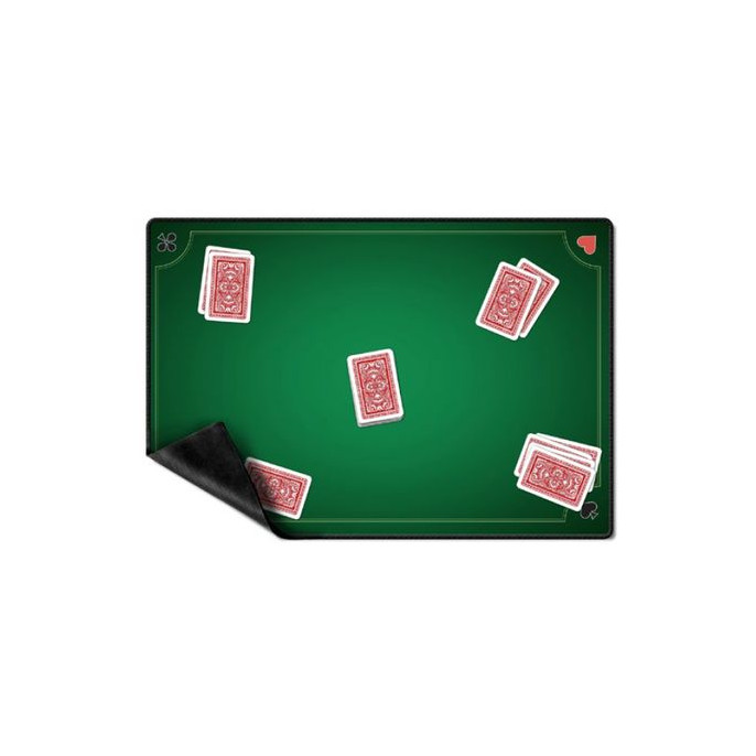 Tapis de cartes : 60x40cm - Belote vert