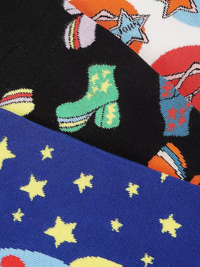 HAPPY SOCKS Herren Socken ELTON JOHN 3er Pkg. 41-46black schwarz