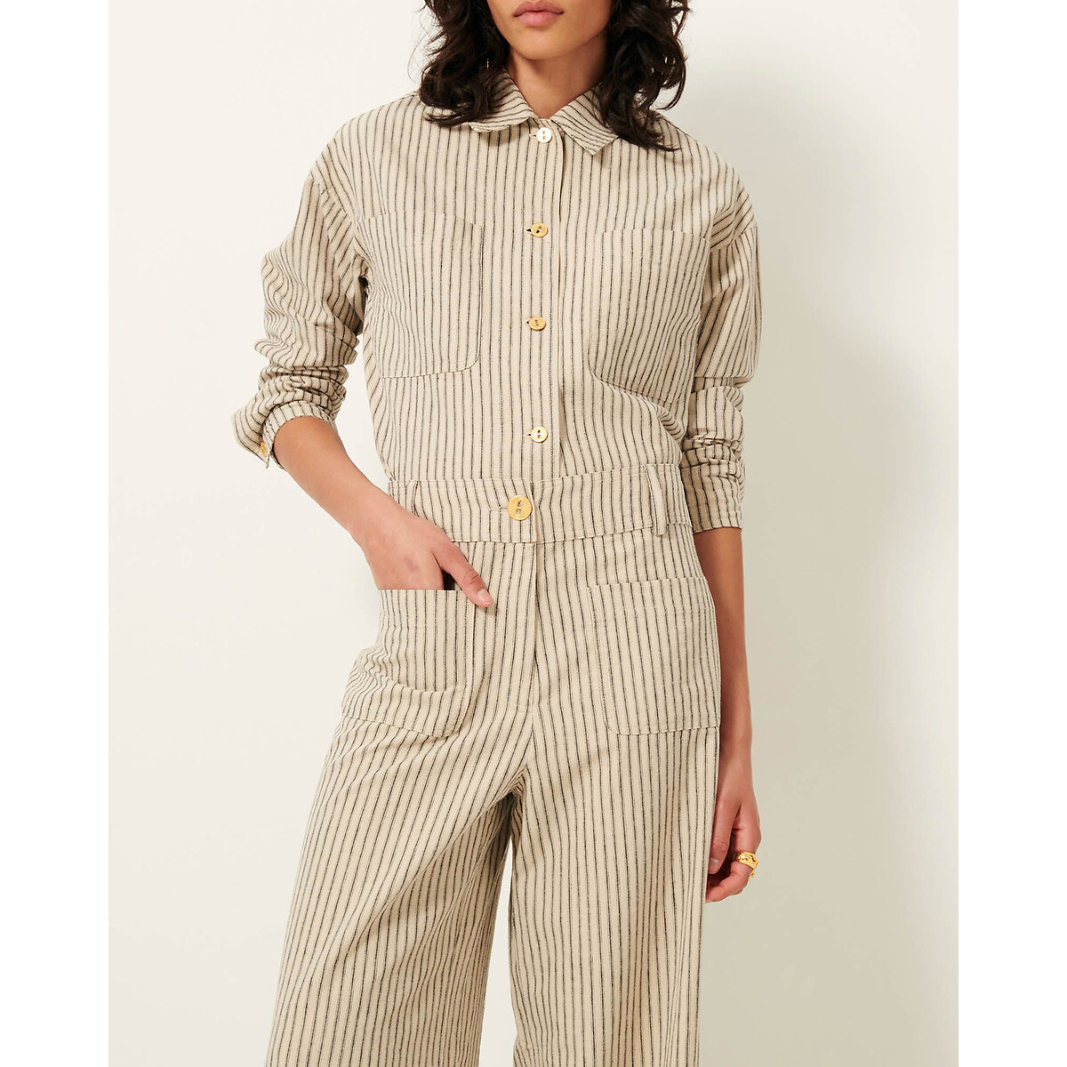 SESSUN<br>Camisa listrada de linho e algodão NOTTERI