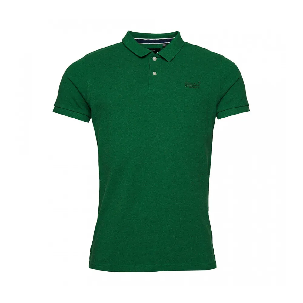 Superdry CLASSIC PIQUE - Polo Homme field green marl