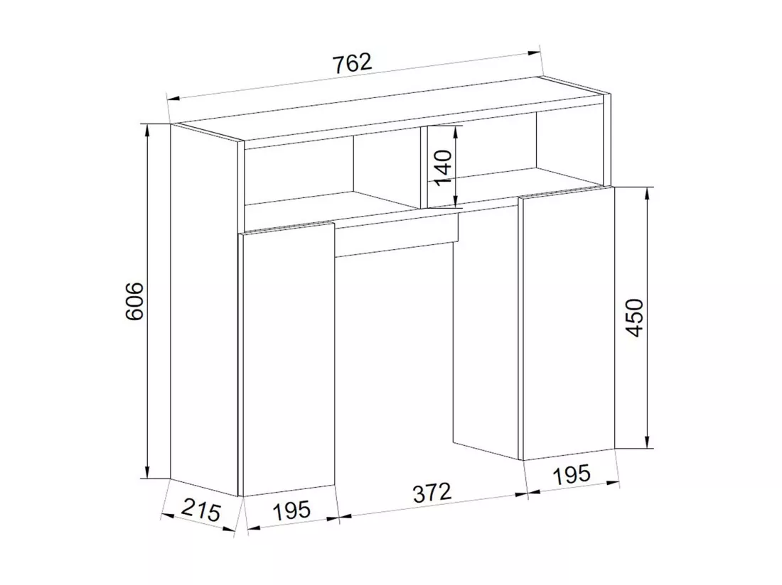 Étagère murale surélevée WC salle de bain Étagère Tinoli S