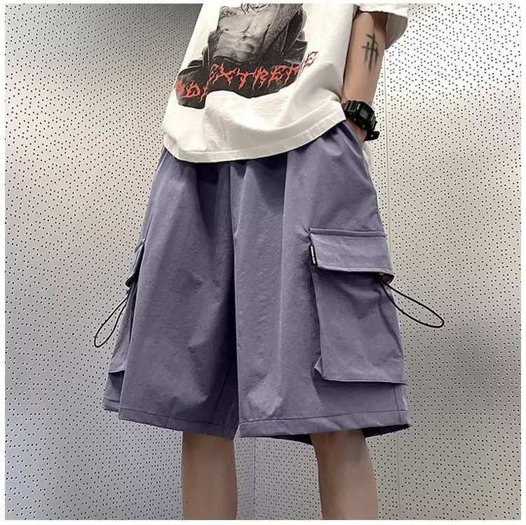 Urtishia - Cargoshorts met trekkoord en effen taille, middelhoge taille